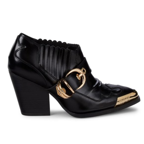VERSACE JEANS COUTURE Leather Booties EU 35 4.5 5 Linea Fondo Camperos NEW $450 - Picture 4 of 13